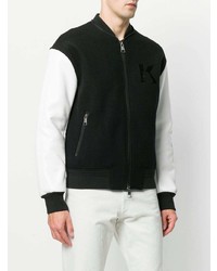 Мужской черно-белый бомбер от Karl Lagerfeld