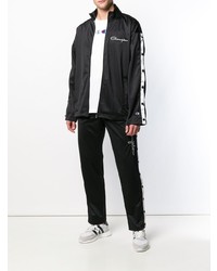 Мужской черно-белый бомбер от Champion