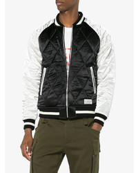 Мужской черно-белый бомбер от Wacko Maria