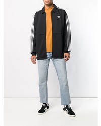 Мужской черно-белый бомбер от adidas