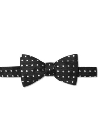 Мужской черно-белый галстук-бабочка в горошек от Favourbrook