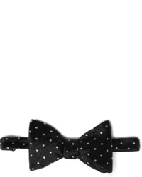 Мужской черно-белый галстук-бабочка в горошек от Turnbull & Asser