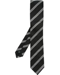 Мужской черно-белый галстук в вертикальную полоску от Dolce & Gabbana