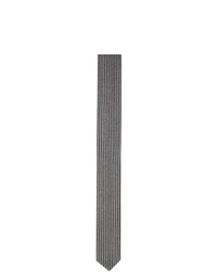 Мужской черно-белый галстук в вертикальную полоску от Giorgio Armani