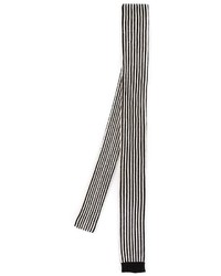 Мужской черно-белый галстук в вертикальную полоску от Saint Laurent