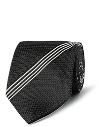 Мужской черно-белый галстук в вертикальную полоску от Tom Ford