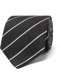 Мужской черно-белый галстук в горизонтальную полоску от The Row