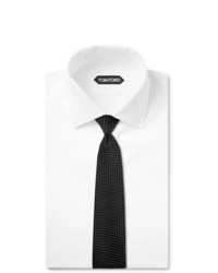 Мужской черно-белый галстук в горошек от Tom Ford