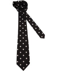 Мужской черно-белый галстук в горошек от Christian Dior