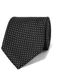 Мужской черно-белый галстук в горошек от Tom Ford