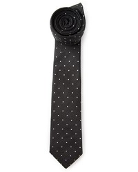 Мужской черно-белый галстук в горошек от Valentino Garavani
