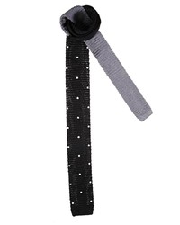 Мужской черно-белый галстук в горошек от Vito