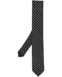 Мужской черно-белый галстук с принтом от Dolce & Gabbana