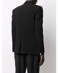 Мужской черно-белый двубортный пиджак от Balmain