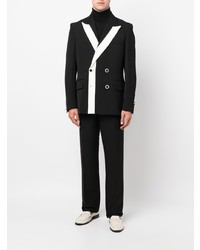 Мужской черно-белый двубортный пиджак от Casablanca
