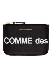 Черно-белый кожаный клатч с принтом от Comme des Garcons Wallets