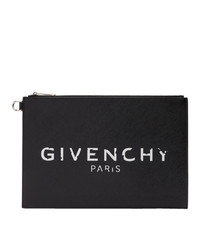 Черно-белый кожаный клатч с принтом от Givenchy