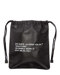 Черно-белый кожаный клатч с принтом от Off-White