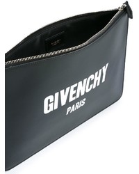 Черно-белый кожаный клатч с принтом от Givenchy