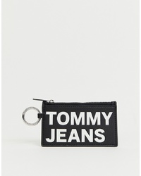 Черно-белый кожаный клатч с принтом от Tommy Jeans