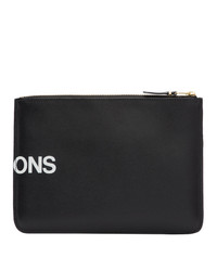 Мужской черно-белый кожаный мужской клатч с принтом от Comme des Garcons Wallets