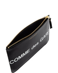 Мужской черно-белый кожаный мужской клатч с принтом от Comme des Garcons Wallets