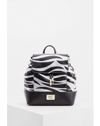 Женский черно-белый кожаный рюкзак от Cavalli Class
