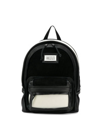 Мужской черно-белый кожаный рюкзак от Maison Margiela
