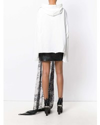 Женский черно-белый кружевной свитер с круглым вырезом от Seen