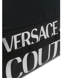 Мужской черно-белый мужской клатч из плотной ткани от VERSACE JEANS COUTURE