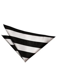 Черно-белый нагрудный платок в вертикальную полоску
