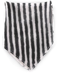 Черно-белый нагрудный платок в вертикальную полоску от Kelly Wearstler