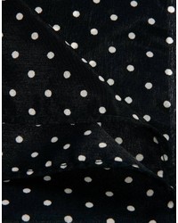 Черно-белый нагрудный платок в горошек от Asos