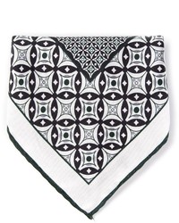 Черно-белый нагрудный платок с принтом от Canali