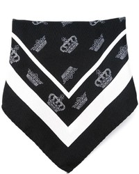 Черно-белый нагрудный платок с принтом от Dolce & Gabbana