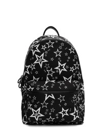 Черно-белый нейлоновый рюкзак с принтом