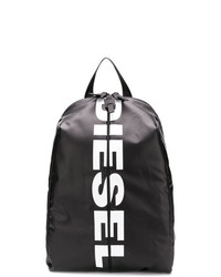 Мужской черно-белый нейлоновый рюкзак от Diesel