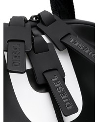 Мужской черно-белый нейлоновый рюкзак от Diesel