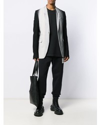 Мужской черно-белый омбре пиджак от Rick Owens