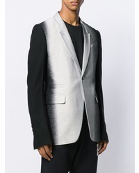 Мужской черно-белый омбре пиджак от Rick Owens
