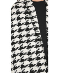 Женский черно-белый открытый кардиган с узором "гусиные лапки" от Glamorous