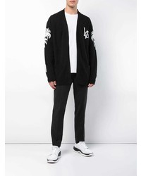 Мужской черно-белый открытый кардиган от Adaptation