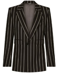 Мужской черно-белый пиджак в вертикальную полоску от Dolce & Gabbana