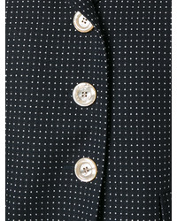 Женский черно-белый пиджак в горошек от Gucci