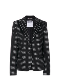 Женский черно-белый пиджак в горошек от Moschino