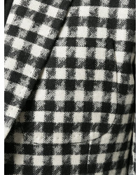 Мужской черно-белый пиджак в клетку от Paul Smith