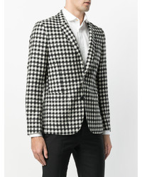 Мужской черно-белый пиджак в клетку от Paul Smith