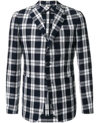 Мужской черно-белый пиджак в клетку от Tagliatore