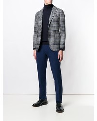 Мужской черно-белый пиджак в клетку от Tagliatore