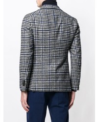 Мужской черно-белый пиджак в клетку от Tagliatore